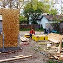 USA ID Boise 1112North7th 1999MAY Garage 003  The yard was a mess, the lawn destroyed, but I was getting my shed. : 1112 North 7th, 1999, Americas, Boise, Exterior, Fitzy's Poverty Palaces, Idaho, May, North America, Shed, USA